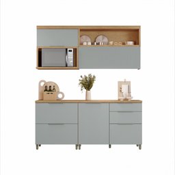 Cozinha Modulada 4 Peças Nesher Marquesa Ripado 100% Mdf - 2