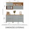 Cozinha Modulada 4 Peças Nesher Marquesa Ripado 100% Mdf - 8