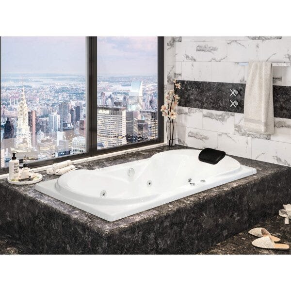 Banheira Hidromassagem Astra Due Gran Luxo 160cmx90cmx44cm - 05 Jatos Acrílico P1 Sem Aquecedor 220V - 2