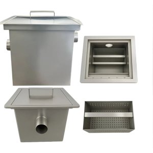 Caixa de Gordura de Inox 12 Litros Prateado