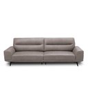 Ver imagem 2 de Sofá Decorativo Ashton 3 Lugares Sala de Estar 256cm Pés em Aço Couro Avelã G88 - Gran Belo