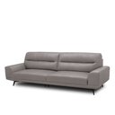 Ver imagem 5 de Sofá Decorativo Ashton 3 Lugares Sala de Estar 256cm Pés em Aço Couro Avelã G88 - Gran Belo