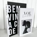 Ver imagem 2 de Dupla Livro Caixa Porta Objetos P/ Decorar C/ Tampa que Abre