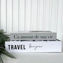 Ver imagem 3 de Dupla Livro Caixa Porta Objetos P/ Decorar C/ Tampa que Abre