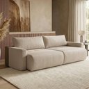 Ver imagem 1 de Sofá Cama Belissimo 3 Lugares 2,30m Design Orgânico Moderno e Confortável Bege