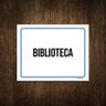 Placa Ambiente Sinalização Setor Biblioteca 36X46 - 1