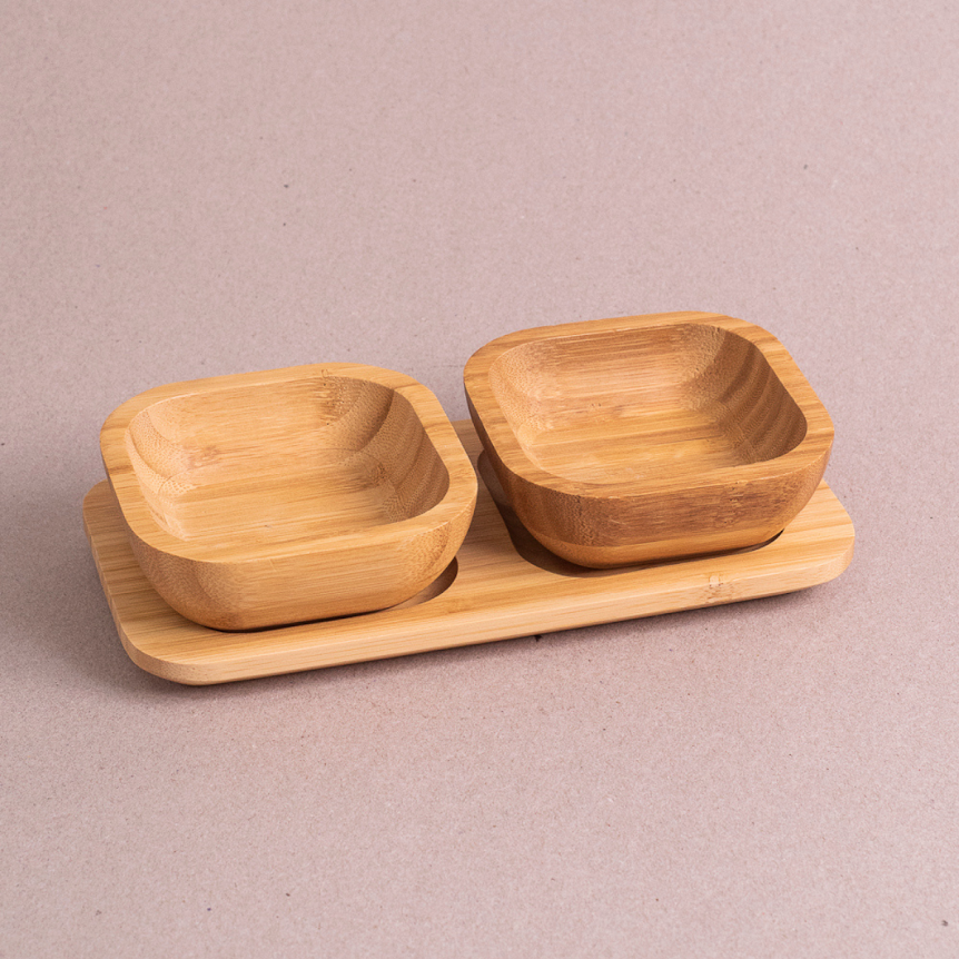 CONJUNTO 2 MOLHEIRAS PETISQUEIRAS DE BAMBU NATURAL:BAMBU - 3