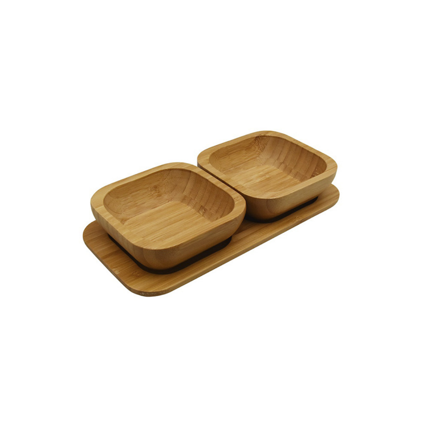 CONJUNTO 2 MOLHEIRAS PETISQUEIRAS DE BAMBU NATURAL:BAMBU