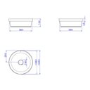 Ver imagem 3 de Cuba de Sobrepor Redonda Slim 40x40cm Barbante L.22040.26 Deca