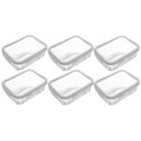 Ver imagem 1 de Jogo 6 Potes Herméticos Vidro com Tampa 640ml Lyor Transparente 17cm Retangular Cozinha