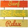 Placa Praia Surf Sit Bach Relax de Metal - 50x33 cm - 1