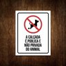 Placa Recolha Coco Cachorro Sinalização Calçada (36x46) - 1
