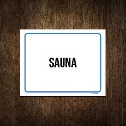 Placa Ambiente Sinalização Setor Sauna 27x35 - 1
