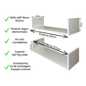 Kit 3 Prateleiras U Mdf 15mm Branca 60x25 Fixação Invisível - 3