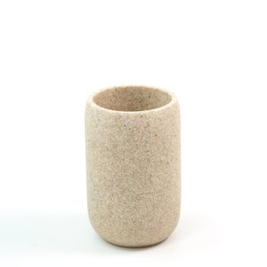 Porta Objeto de Banheiro de Resina Oval Areia - Oikos
