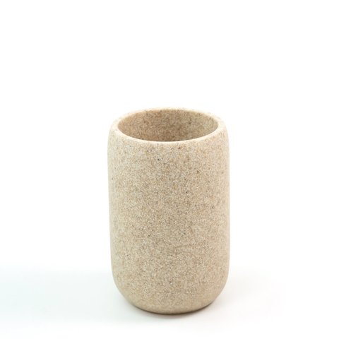 Porta Objeto de Banheiro de Resina Oval Areia - Oikos