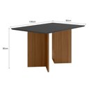 Ver imagem 7 de Conjunto Sala de Jantar Retangular Mesa Helo 120cm e 04 Cadeiras Jade Carvalho com Grafite
