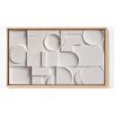 Ver imagem 2 de Quadro Decorativo N°70 160x90cm - Panorâmico Escultura Gesso Branco - Madeira Clara - Rollflex