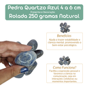 Ver imagem 4 de Pedra Quartzo Azul 4 a 6 Cm Rolada 250 Gramas Natural
