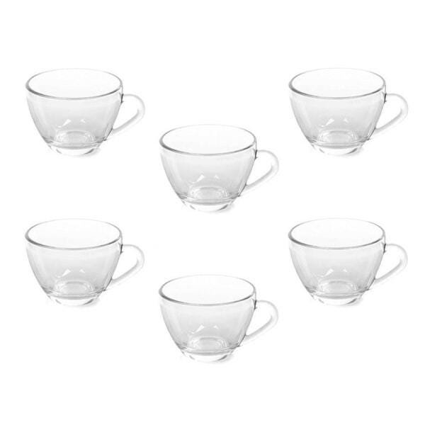 Conjunto 6 Xícaras de Chá Vidro 235ml - 1