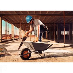 Pneu com Câmara 3.5/8 e Roda Metálica Tramontin para Carrinho de Mão com Bucha Plástica - 2