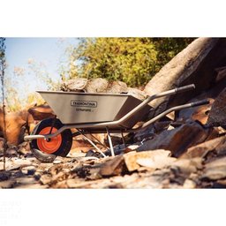 Pneu com Câmara 3.5/8 e Roda Metálica Tramontin para Carrinho de Mão com Bucha Plástica - 3