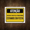 Placa Aniversário Criança Estamos em Festa 36x46 - 1