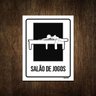Placa Condomínio Ambiente Salão de Jogos 27x35 - 1