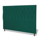 Ver imagem 1 de Cabeceira Estofada Box Casal King Size Encosto para Cama Ram 1500 195x126 Cm Azul Tiffany