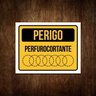 Placa Perigo Cerca Perfurocortante Concertina Arame 36x46 - 1