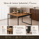 Ver imagem 2 de Mesa Jantar Apartamento Industrial 100% MDF Compacta 100x60