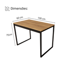 Ver imagem 4 de Mesa Jantar Apartamento Industrial 100% Mdf Compacta 100x60