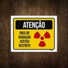 Placa De Sinalização - Área Radiação Acesso Restrito 27X35 - 1