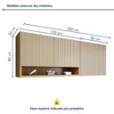 Ver imagem 3 de Lavanderia Modulada 2 Peças 4 Portas Simone Mendes Marrom/Carvalho/Greige