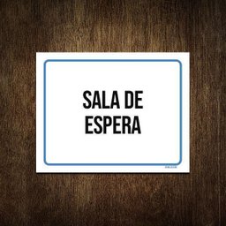 Placa Ambiente Sinalização Setor Sala De Espera 27X35 - 1