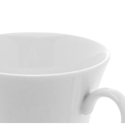 Conjunto 6 Xícara Porcelana Chá Com Pires Adana Branco 190Ml - 6 Conjunto 6 Xícara Porcelana Chá Com Pires Adana Branco 190Ml - 6