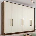 Ver imagem 6 de Guarda-roupa Casal Argos 6 Portas 6 Gavetas 100% Mdf Brauna/off White - Mademarques