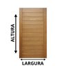 Folha de Porta Madeira Maciça Modelo Bbb 12 Réguas (a) 210 X (l) 72 Madeira Tauari - 2