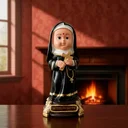 Ver imagem 2 de Imagem de Santa Rita de Cássia Infantil de Borracha Inquebrável - 14 cm