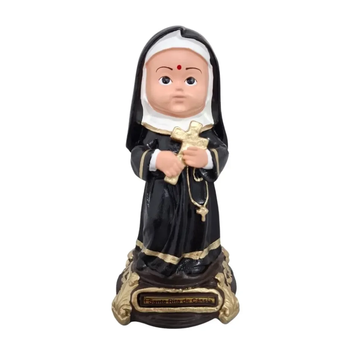 Imagem de Santa Rita de Cássia Infantil de Borracha Inquebrável - 14 cm