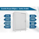 Ver imagem 4 de Guarda Roupas 2 Portas de Correr Bélgica Branco - Santos Andirá