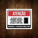 Ver imagem 1 de Placa de Atenção Mantenha a Porta Fechada - Condomínio 27x35