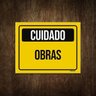 Placa Atenção Cuidado Sinalização Obras 36x46 - 1