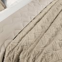 Ver imagem 5 de Colcha Madelyn Queen Size Cobre Leito Aveline 03 Peças Matelado 300 Fios:CAQUI