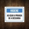 Placa Higiene Ao Usar Privada De Descarga 27X35 - 1