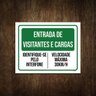 Placa de Sinalização - Condomínio Entrada Visitantes 27x35 - 1