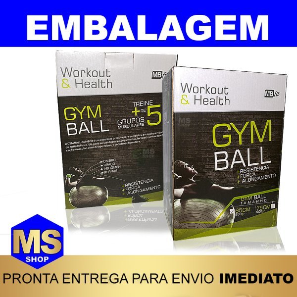 Bola Suíça para Pilates Yoga Funcional Fitness 65cm cpm Bomba - 3