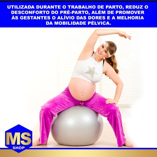 Bola Suíça para Pilates Yoga Funcional Fitness 65cm cpm Bomba - 4