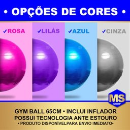 Bola Suíça para Pilates Yoga Funcional Fitness 65cm cpm Bomba - 10