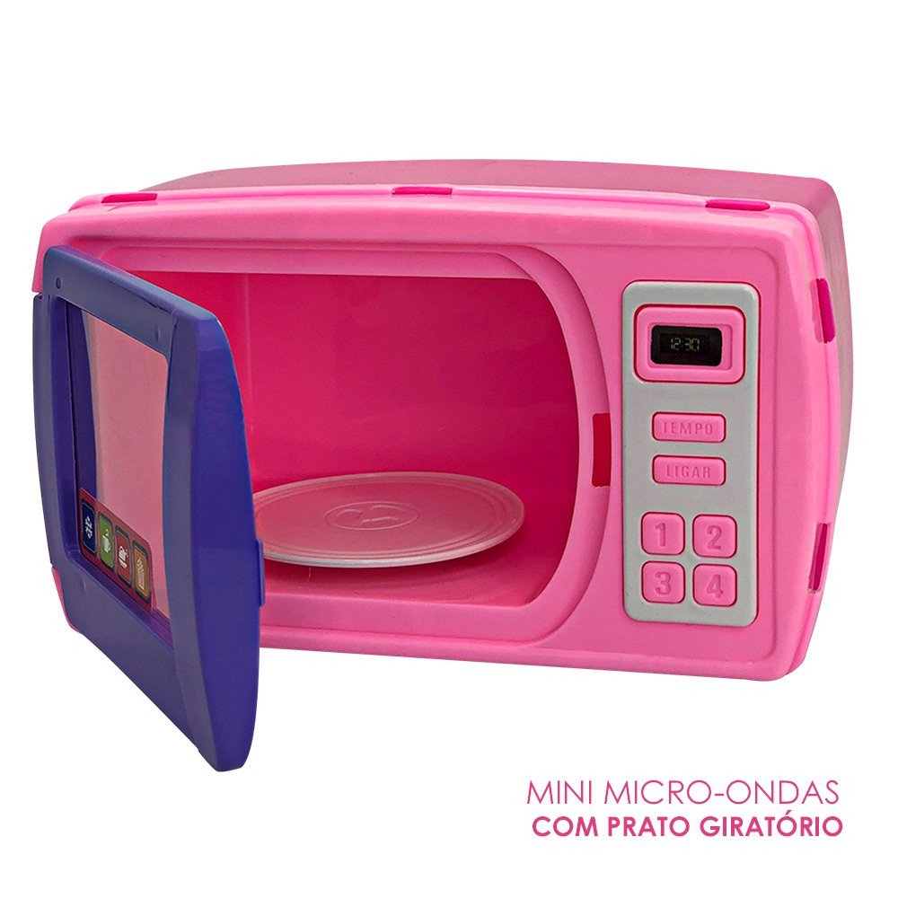 Mini Micro-ondas Infantil com Prato Giratório - 4